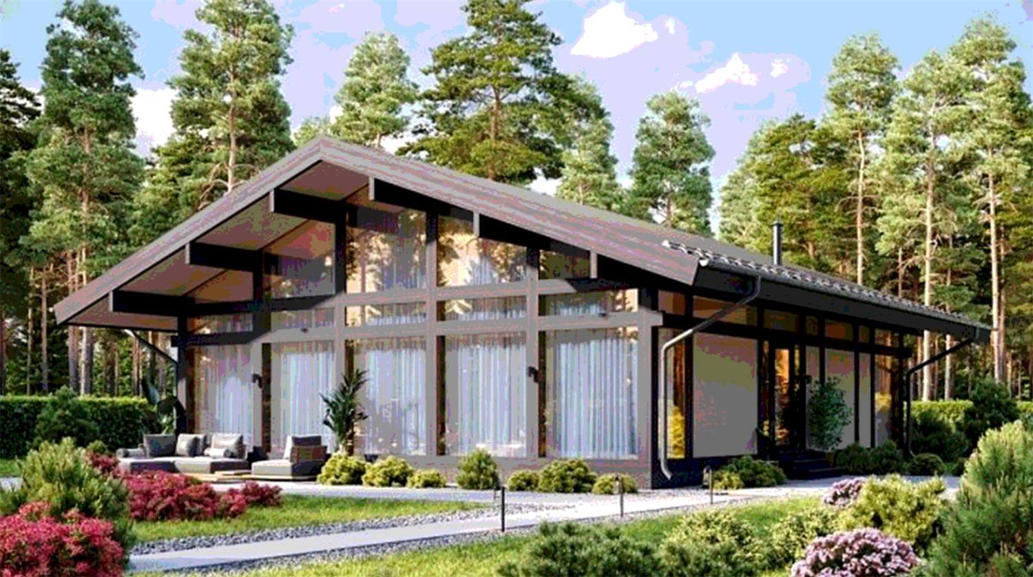 Проект дома Достоевский — каркасный дом фахверк 104–140 м²